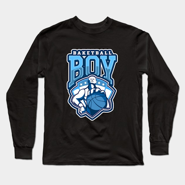 Basketball Boy Long Sleeve T-Shirt by poc98